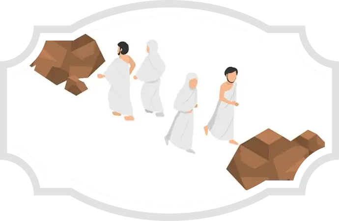 Performing Sa'i between Safa and Marwah | Muslim Tour & Travels